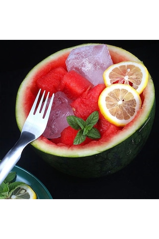 Hombey Stoksel Çelik Karpuz Dilimleyici - Multifonksiyonel Meyve Kesici Ve Çatal Seti, Kaliteli Kutulu Mutfak Aleti Diğer