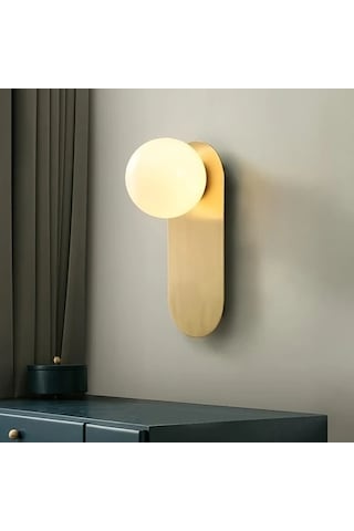 Fastbuy Dream011 Tek Paket Altın G9 Ampul Tabanlı Metal Ve Plastik Abajurlu Nordik Tarzı Duvar Lambası Altın Altın