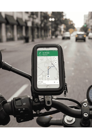 Su Geçirmez Motosiklet Telefon Tutucu 360 Derece Döner Gidon Standı 0