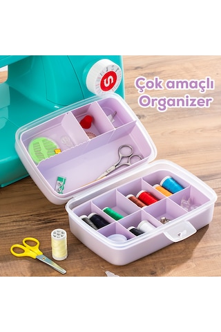 Porsima 1192-3 Premium 12 Bölmeli Çok Amaçlı Organizer Saklama Ka Lila