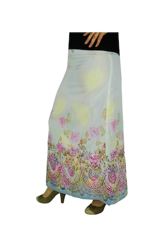 Kadın Uzun Keten Etek Erm106