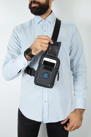Newish Polo Body Bag Çapraz Göğüs Ve Sırt Çantası Telefon Bölmeli Siyah