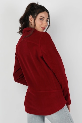 Kadın Balıkçı Fermuarlı Sweatshirt Bordo