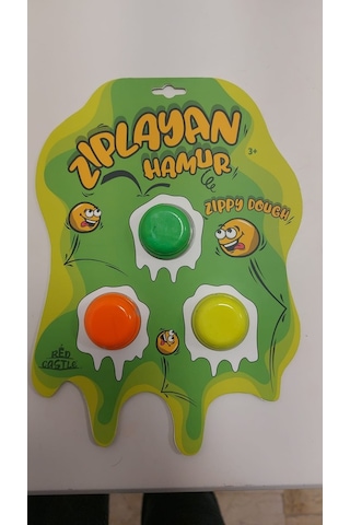 Zıplayan Oyun Hamuru Seti 3'lü Slime-red Castle Zdset-100