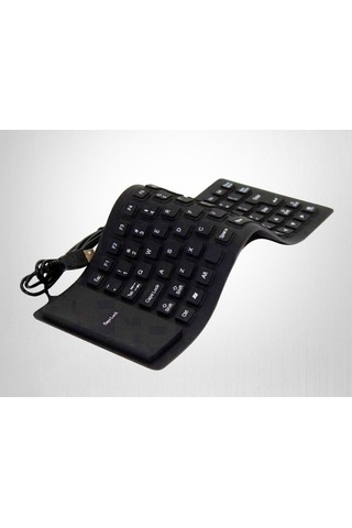 Wondernest Siyah Silikon Katlanabilir Oyun Klavyesi, Toz Ve Su Geçirmez, Taşınabilir Siyah