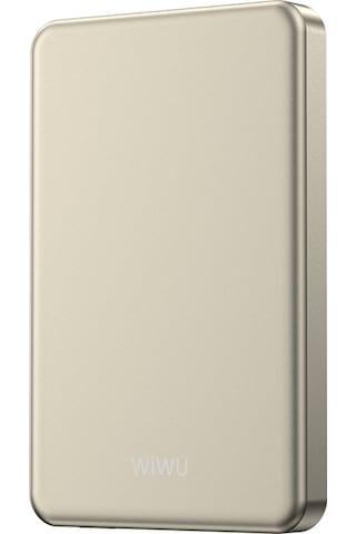 Wiwu P15 Led Işık Göstergeli Ultra İnce Pd 20w Kablosuz Powerbank 5000mah 15w Titanyum-gold