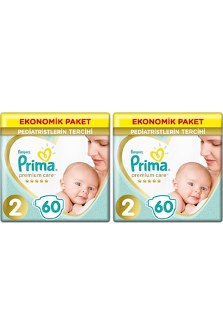 Prima Bebek Bezi Premium Care 2 Beden Ekonomik Paket 120 Adet 2'li