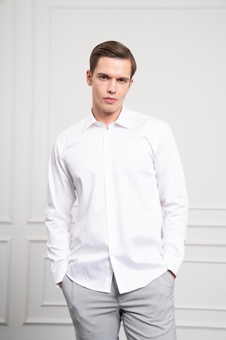 Morven Erkek Beyaz Pamuk Trend Slim Fit Dar Kesim Gömlek 25mc004024600 Beyaz Beyaz