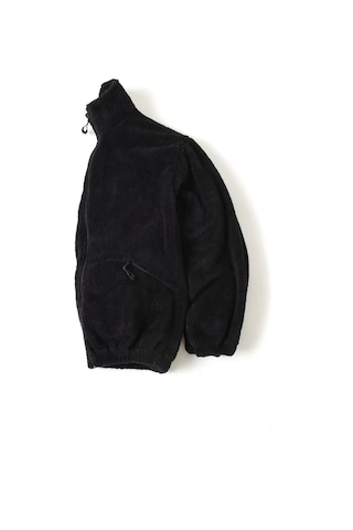 No Plan Erkek Oversize Fermuarlı Pelüş Sweat Ceket-siyah Siyah