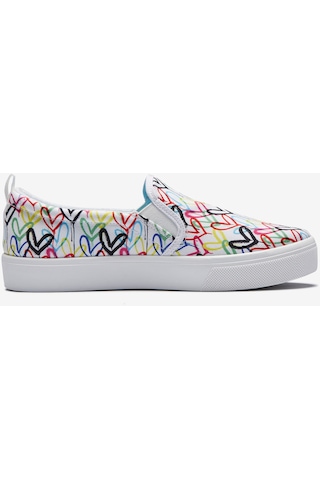 Skechers Skechers X Jgoldcrown : Poppy - Drippin Love Kadın Beyaz Günlük Ayakkabı 155503 Wmlt Beyaz