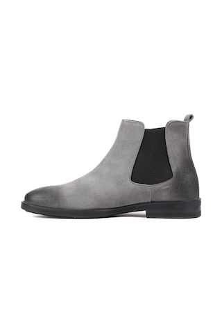 Shoetyle - Gri Süet Deri Erkek Chelsea Bot 250-201-897-gri