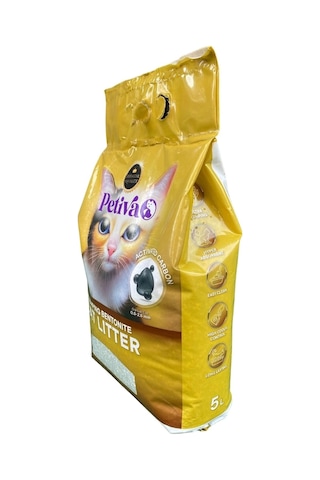 Petiva Aktif Karbon Topaklaşan Bentonit Kedi Kumu 5 L
