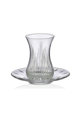 Kcd Işık Sade 6 Kişilik 12 Parça Çay Bardak Seti Mavi