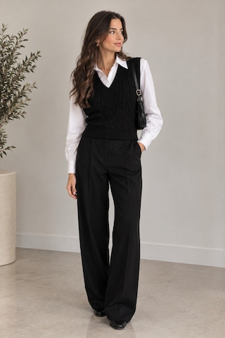 Youknitwear You Cameron %100 Pamuk V Yaka Kadın Süveter Siyah