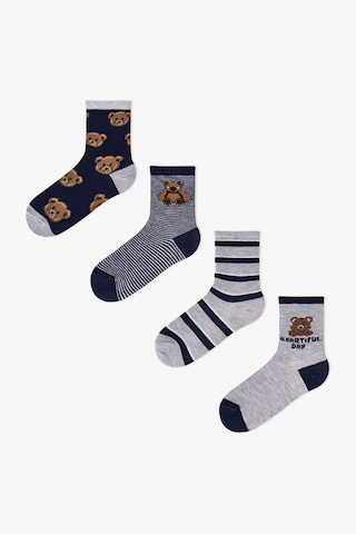 Penti Erkek Çocuk Navy Teddy 4lü Soket Çorap Dark Blue