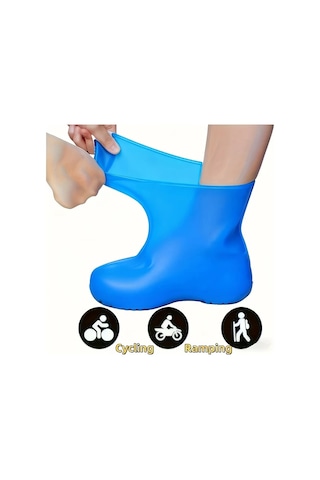 Willowhaven Beyaz 34-45 Her Mevsime Uygun Su Geçirmez Kaymaz Ayakkabı Kılıfı Beyaz