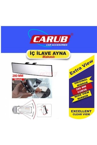 Iç Dikiz Ayna Geçme Geniş Açılı Makaslı Carup 280Mm A+Kalite