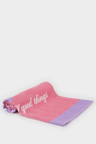 Defacto Kız Çocuk Baskılı Pamuklu Plaj Havlusu E3911a825smpn1 Pembe