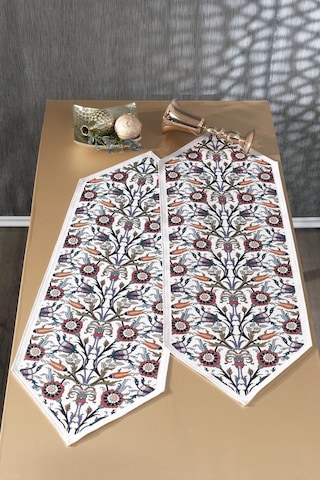 Çeyiz Diyarı Gülsüm 2li Lüks Runner 45x140 Cm Çok Renkli