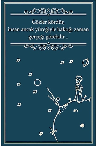 Kuşe Kağıt Duvar Posteri Gözler Kördür Insan Ancak Yüreğiyle Retro Vintage Drtr0048