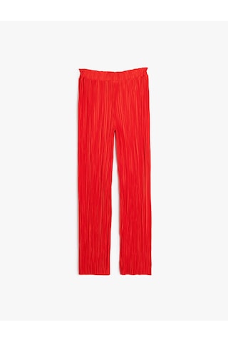 Koton Bol Paça Pantolon Beli Lastikli Dokulu Kırmızı 4skg40016ak Kırmızı