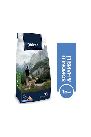 Obivan Hypoallergenic Somonlu & Hamsili Köpek Maması 15 Kg