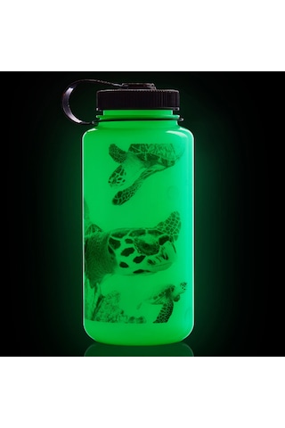 Nalgene Wide Mouth 32 Oz Suluk Matara 1 Litre Glowyld Turtle 682025-0030 Yeşil