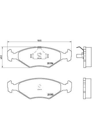 Fiat Palio Siena 1997 2002 1.2 1.4 1.6 Ön Fren Balatası Fişsiz Opar 55170758 55170590