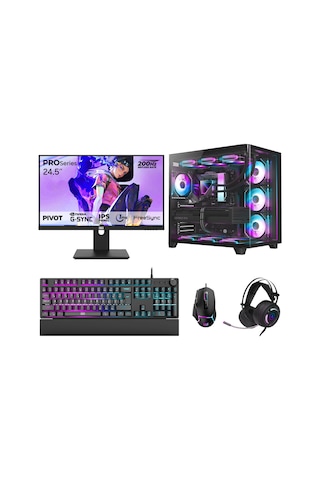 Dragos DRX7714 R7-5700X 32 GB 1 TB NVMe 16 GB RTX5060Ti 24.5" Free Dos Masaüstü Oyuncu Bilgisayarı