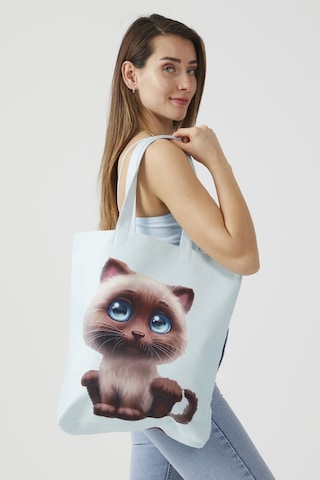 Ays Home Sevimli Bocuk Kedi Mint Bez Alışveriş Plaj Omuz Çantası Mint