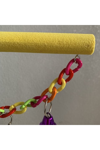 Yifomall Kuş Oyun Standı - Çanlı, Kumlama Ve Ahşap Tünek Eğitim Seti