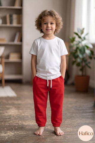 Hafico Erkek / Kız Çocuk T-shirt Ve Eşofman Altı 2'li Takım Kırmızı