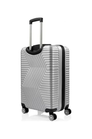 Travel Polo Xxlbattal Boy Dev Boy 90 Cm Valiz & Bavul Gümüş Gri