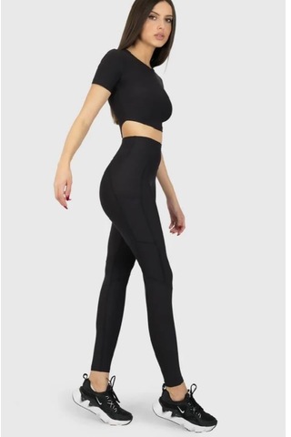 Superstacy İki Beden İnceltici Toparlıyıcı Ultra Yüksel Bel Korse Cepli Sportayt SiYAH