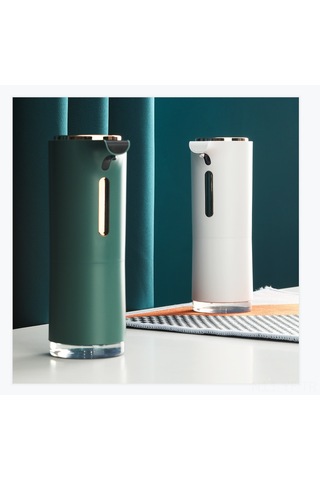 Yifomall Yeşil Otomatik Enstrümanlı Köpük Sabun Dağıtıcı, Ev, Mutfak, Banyo İçin, Delme Yok, Çocuk Dostu, Infrared Sensörlü Sabun Yok Koyu Yeşil