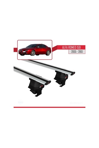 Alfa Romeo 159 2005-2013 Arası İle Uyumlu Ace-4 Ara Atkı Tavan Barı Gri