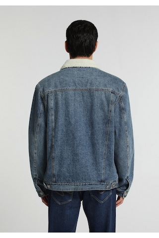 Colin's Colins Regular Fit Düğmeli Astarsız Kürklü Erkek Mid İndigo Denim Ceket Cl1082668 Q1.v1 Dn45144