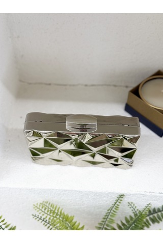 Nurkaraca 25y9773 Metal Kasalı Abiye El Çantası Kadın 18x11cm