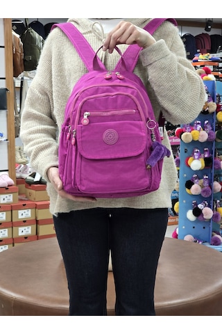 My Polo 2114-8675 Kadın Krinkıl Kumaş Çok Gözlü Astarlı Petli Su Mor