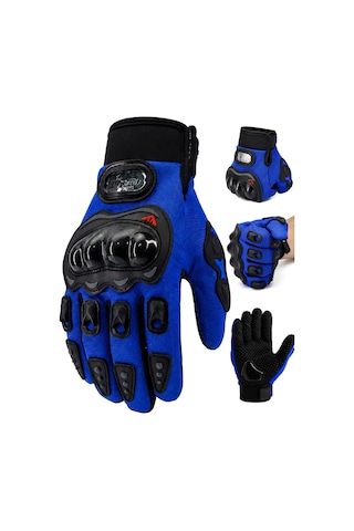 Alastor M Beden Korumalı Motosiklet Eldiveni Unisex Bisiklet Motorcu Eldiveni Mavi 113