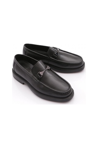 Dgn 2459-2 Erkek Loafer Ayakkabı Siyah Antik