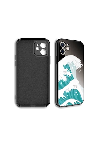 Apple Uyumlu iPhone 12 Uyumlu Kamera Korumalı Desenli Sert Silikon Zore Epoksi Kılıf-no8 NO8 -