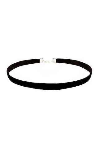 Siyah Renk Kadife Kadın Choker Kolye Siyah