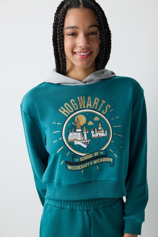 Penti Petrol Yeşili Harry Potter Baskılı Kapüşonlu Sweatshirt Petrol Mavısı Petrol Mavisi