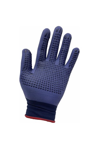 12 Adet S-m Mikro Puanlı Eldiven Koruyucu İş Eldiveni Lacivert