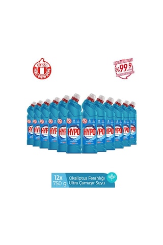 Hyper Hypo Ultra Kıvamlı Çamaşır Suyu Okaliptus 12 x 750 G