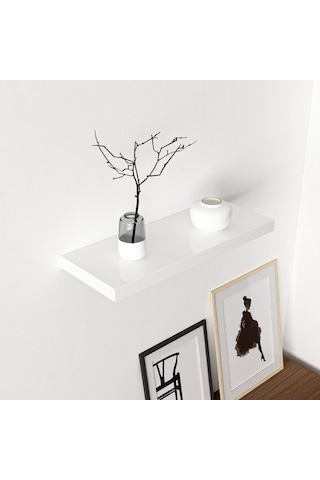 Minarmobilya Minar Gizli Tutuculu Duvar Rafı 60 Cm - P.Beyaz