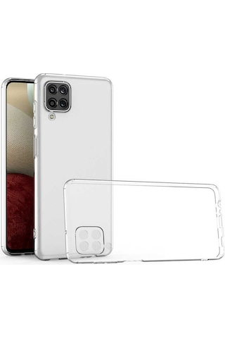 Samsung Galaxy Uyumlu M12 Kılıf Kamera Korumalı Süper Silikon Şeffaf Kapak