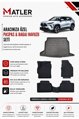 Toyota Yaris Cross 2027 Model 4d Ekstra Havuzlu Paspas Ve Bagaj Havuzu Set