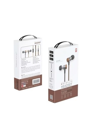 Metalik Stereo Mikrofonlu Kulaklık 1.2m Kahverengi Gm-999k 50 x 22